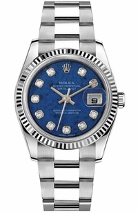 Rolex Datejust 36 Diamond Fluted Bezel Watch 116234