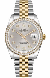 Rolex Datejust 36 Diamond Gold & Steel Watch 116243-0022