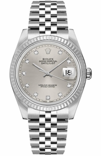 Rolex Datejust 36 Diamond Hour Markers Automatic Unisex Watch 16234