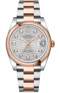Rolex Datejust 36 Diamond Hour Markers Unisex Watch 126201-0040