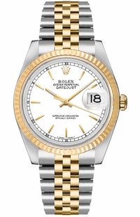 Rolex Datejust 36 Gold Jubilee Two Tone Unisex Watch 16233