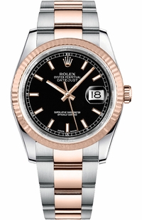 Rolex Datejust 36 Everose Gold & Stainless Steel Watch 116231-0093