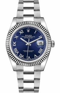 Rolex Datejust 36 Fluted Bezel Blue Dial Women's Watch 116234-0133
