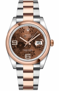 Rolex Datejust 36 Gold & Steel Oyster Bracelet Watch 116201-0105