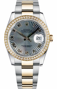 Rolex Datejust 36 Gold & Yellow Steel Oyster Bracelet Watch 116243