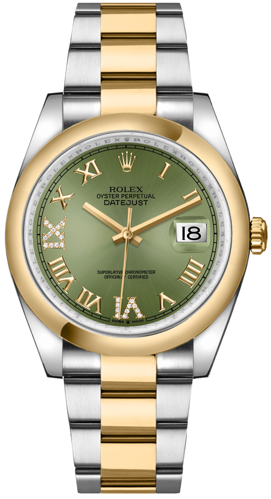 Rolex Datejust 36 Olive Dial Oyster Men's Watch 126203