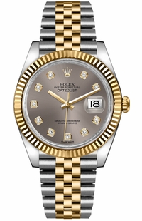 Rolex Datejust 36 Grey Diamond Dial Watch 116233