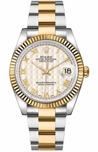 Rolex Datejust 36 Ivory Roman Numeral Dial Watch 116233