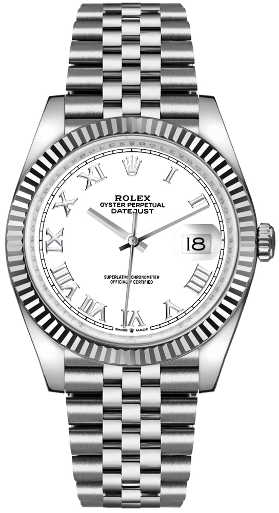 Se insekter Udholdenhed Irreplaceable Rolex Datejust 36 White Dial Oystersteel Men's Watch 126234