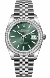 Rolex Datejust 36 Mint Green Dial Automatic Unisex Watch 126284RBR-0043