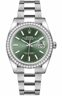 Rolex Datejust 36 Mint Green Index Dial Unisex Watch 126284RBR-0044