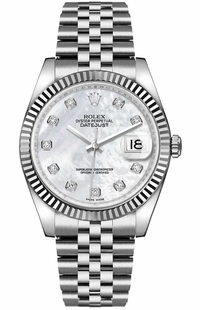 Rolex Datejust 36 Mother of Pearl Diamond Dial Watch 116234-0078