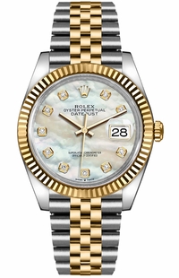 Rolex Datejust 36 Mother of Pearl Diamond Dial Watch 126233-0023