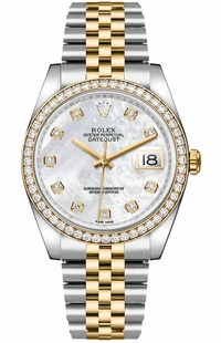 Rolex Datejust 36 Mother of Pearl Diamond Watch 116243-0018