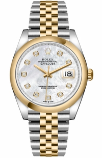 Rolex Datejust 36 Mother of Pearl Domed Bezel Watch 126203-0023