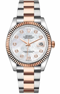 Rolex Datejust 36 Mother of Pearl Oyster Bracelet Watch 126231-0022
