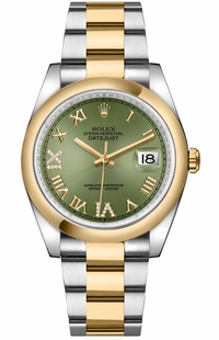 Rolex Datejust 36 Olive Green Dial Oyster Bracelet Watch 126203-0026