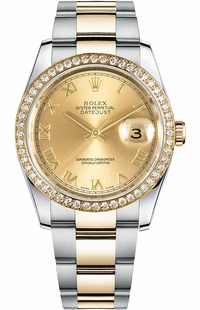 Rolex Datejust 36 Oyster Bracelet Champagne Dial Watch 116243-0028