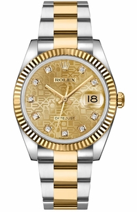 Rolex Datejust 36 Oyster Bracelet Diamond Watch 116233