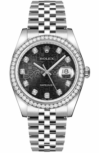 Rolex Datejust 36 Oystersteel & White Gold Diamonds Unisex Watch 116244