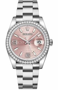 Rolex Datejust 36 Pink Dial Oyster Bracelet Watch 116244