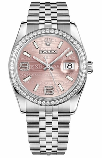 Rolex Datejust 36 Pink Diamond Dial Ladies Watch 116244