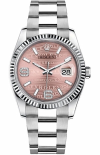 Rolex Datejust 36 Pink Diamond Ladies Watch 116234-0154