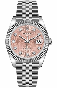 Rolex Datejust 36 Pink Jubilee Dial Women's Watch 126234-0023