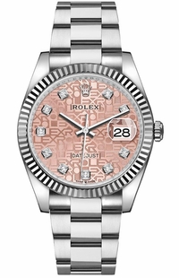 Rolex Datejust 36 Pink Jubilee Dial Women's Watch 126234-0024