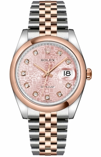Rolex Datejust 36 Pink Jubilee Watch 116201-0062