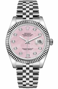 Rolex Datejust 36 Pink Mother of Pearl Dial Women's Watch 116234-0104