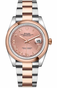 Rolex Datejust 36 Pink Roman Numeral Watch 116201-0088