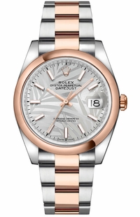 Rolex Datejust 36 Rose Gold Domed Bezel Unisex Watch 126201-0032