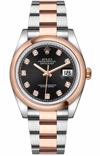 Rolex Datejust 36 Rose Gold Domed Bezel Watch 126201-0020