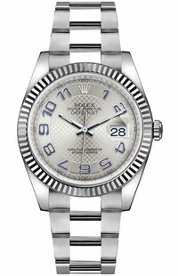 Rolex Datejust 36 Silver Dial Fluted Bezel Watch 116234-0155