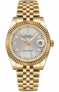 Rolex Datejust 36 Silver Dial Gold Watch 116238-0071