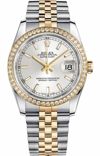 Rolex Datejust 36 Silver Dial Jubilee Bracelet Watch 116243-0061