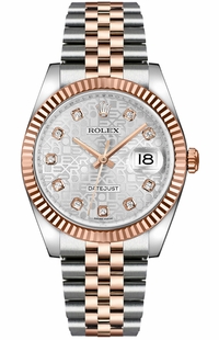 Rolex Datejust 36 Silver Diamond Jubilee Watch 116231-0059