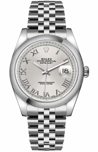 Rolex Datejust 36 Silver Roman Numeral Watch 116200