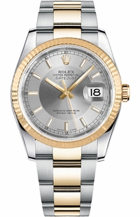 Rolex Datejust 36 Silver & Steel Dial Watch 116233