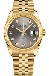 Rolex Datejust 36 Solid 18K Gold Watch 116238-0079