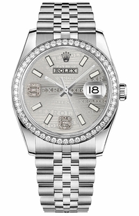 Rolex Datejust 36 Solid 18K White Gold & Steel Watch 116244