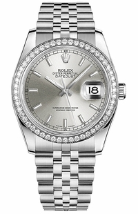 Rolex Datejust 36 Solid White Gold & Stainless Steel Unisex Watch 116244-0058
