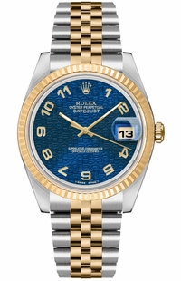 Rolex Datejust 36 Steel & 18k Yellow Gold Unisex Watch 16233