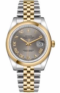 Rolex Datejust 36 Steel Roman Numeral Dial Watch 116203-0145