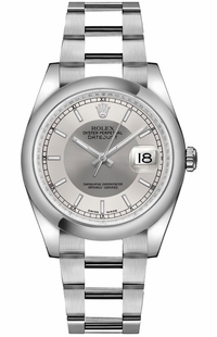 Rolex Datejust 36 Steel & Silver Dial Luxury Watch 116200