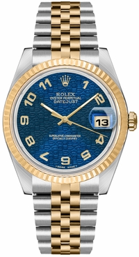 Rolex Datejust 36 Steel & 18k Yellow Gold Unisex Watch 16233