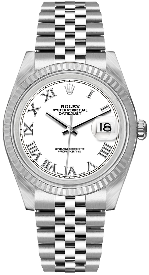 【ROLEX】DATE JUST 16235NG Rolex Datejust 36mm Two Tone 18K & Steel Ref. 16235 White Roman