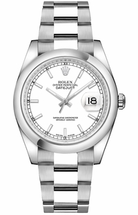 Rolex Datejust 36 White Dial Unisex Watch 116200-0058