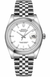 Rolex Datejust 36 White Dial Watch 116200-0100